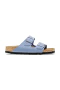 Kožené pantofle Birkenstock Arizona pánské, modrá barva, 1030862