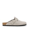 Birkenstock klapki zamszowe Boston Varsity męskie kolor szary 1030622