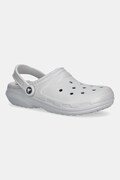 Crocs kapcie Classic Lined Clog kolor szary 203591
