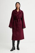 Calvin Klein haină cu lână culoarea bordo, LV040WL571