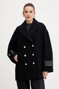 Pinko płaszcz z domieszką wełny kolor granatowy 105559 A2SH