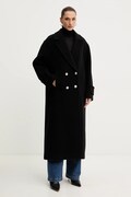 Pinko płaszcz z dodatkiem wełny kolor czarny 105770 A2SM