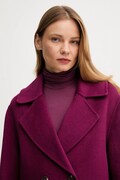Vuneni kaput United Colors of Benetton boja: ljubičasta, 28F7DN083