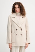United Colors of Benetton palton de lână culoarea bej, 28F7DN083
