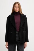 Пальто з вовною United Colors of Benetton колір чорний  28F7DN083