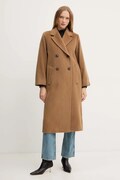 Kabát s příměsí vlny Weekend Max Mara ZUFOLO zelená barva, 2525016092600