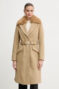 Пальто з домішкою вовни Guess NEW PATRICE колір бежевий  W5BL25 W2672