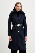 Guess płaszcz z domieszką wełny NEW PATRICE kolor granatowy W5BL25 W2672