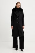 Guess płaszcz z dodatkiem wełny KAROLE kolor czarny W5BL19 W2642