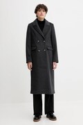 Pepe Jeans płaszcz z dodatkiem wełny kolor szary PL4024361