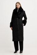 Twinset cappotto con aggiunta di lana colore nero  252TT2040