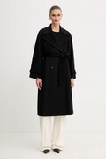 Marella palton de lână culoarea negru, 2523016071200