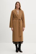 Tommy Hilfiger palton de lână culoarea maro, WW0WW47286
