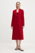 Пальто з вовною HUGO колір червоний  50547691