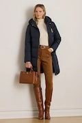 Lauren Ralph Lauren płaszcz kolor granatowy 297P04126