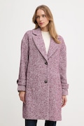 Kabát s příměsí vlny United Colors of Benetton fialová barva, 2M9SDN08T
