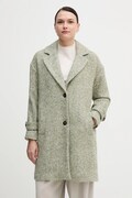 Kabát s příměsí vlny United Colors of Benetton zelená barva, 2M9SDN08T