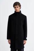 Calvin Klein płaszcz z dodatkiem wełny kolor czarny LV04LD457G