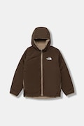 The North Face kurtka dwustronna dziecięca B REVERSIBLE PERRITO HOODED JACKET kolor beżowy NF0A88TWBOX1