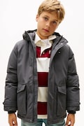 Дитяча куртка Tommy Hilfiger колір чорний KB0KB09889