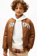 Tommy Hilfiger kurtka dziecięca kolor brązowy KB0KB09957