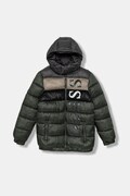 Παιδικό μπουφάν Guess χρώμα: πράσινο, L5BL09 WEGY0