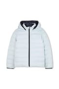BOSS kurtka puchowa dwustronna dziecięca kolor niebieski J52398
