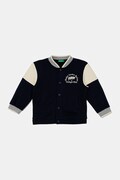 Детски суичър United Colors of Benetton в тъмносиньо с изчистен дизайн 32N4G503Z