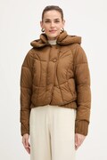 Fracomina kurtka kolor brązowy zimowa oversize FJ25WC3002O42301