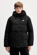 Куртка Tommy Jeans колір чорний зимова oversize DW0DW21626