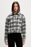 Куртка з додаванням вовни Tommy Jeans колір чорний демісезонна oversize DW0DW21662