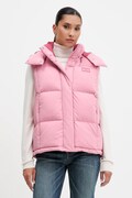 Пухен елек Tommy Jeans в розово зимен модел DW0DW21627