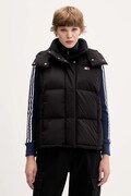 Tommy Jeans bezrękawnik puchowy kolor czarny zimowy DW0DW21627