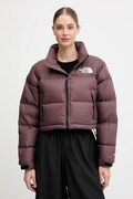 The North Face geacă de puf Nuptse culoarea maro, de iarna, NF0A5GGEBQ71