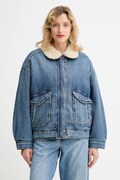 Levi's geacă jeans culoarea maro, de iarnă, 003JF