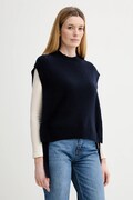 A.P.C. vestă de lână Pull Mathilde culoarea bleumarin, light, cu turtleneck, WOASA.F23430