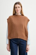 A.P.C. vestă de lână Pull Mathilde culoarea maro, light, cu turtleneck, WOASA.F23430