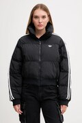 adidas Originals geacă Cropped Puffer culoarea negru, de tranzitie, JX2970