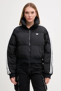 adidas Originals geacă Cropped Puffer culoarea negru, de tranzitie, JX2970