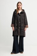 Barbour parka cerată MARCY culoarea maro, de tranziție, oversize, LWX1456