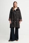 Barbour parka cerată MARCY culoarea maro, de tranziție, oversize, LWX1456