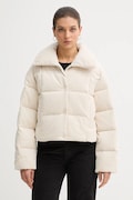 Calvin Klein Jeans kurtka sztruksowa puchowa kolor beżowy zimowa LV044D527G
