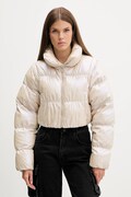 adidas Originals kurtka Ess Glossy kolor beżowy zimowa oversize JX2985