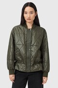 AllSaints kurtka bomber ALII kolor zielony przejściowa oversize W051OD