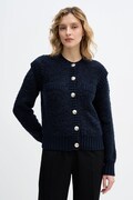 Sisley kardigan z dodatkiem wełny damski kolor granatowy ciepły 1IGZL500S