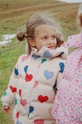 Παιδικό μπουφάν Konges Sløjd MAGNUM DOWN JACKET PRINT GRS χρώμα: μπεζ, KS103508