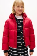 Tommy Hilfiger kurtka dziecięca kolor czerwony KG0KG08759