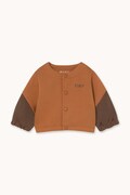 Tinycottons kurtka niemowlęca TINY COLOR BLOCK BABY JACKET kolor brązowy AW25-276
