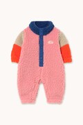 Tinycottons kombinezon niemowlęcy COLOR BLOCK POLAR SHERPA ONE-PIECE kolor granatowy AW25-361