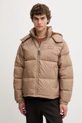 Péřová bunda Tommy Jeans hnědá barva, zimní, DM0DM22036